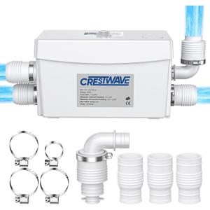 CrestWave Powerful 300W utility Sink Pump with 3 Water Inlets