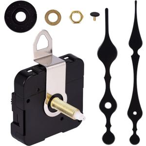 Long Shaft High Torque Hook Quartz Clock Movement - 31MM With 2 PCS Hands, DIY Repair Wall Clock Kit, 1 Set