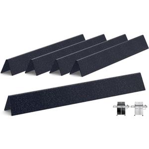 QuliMetal 24.5 Inch Flavorizer Bars for Weber Genesis 300 Series Grills with Side Controls Knobs, Genesis E310 E320 S310 S320 EP310 EP320 (2007-2010), Porcelain Steel Heat Plates for Weber 7539 7540