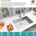 30 Inch Undermount Kitchen Sink - Delironexu 18 Gauge Stainless Steel Single Bowl Kitchen Sinks 30"x18"x9" Handmade Design with Brushed, Includes Drain Kit (No Additional Accessories)