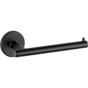 Delta Trinsic (1-Pack) Toilet Paper Holder Matte Black Tissue Roll Holder for Bathroom Organization and Storage Single Post Toilet Tissue Holder Wall Bathroom Accessories 75950-BL