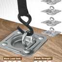 Recessed D Ring Tie Down Anchors 4 Pack (6,000 Lbs), Heavy Duty Trailer Floor Tie Downs and Anchor Points for Securing Cargo, Equipment, ATV, UTV, Truck Silver