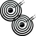 MP15YA(233750) Electric Range Burner Element Unit Set By TOP-HEATER,Fit MP22YA Electric Stove Burners For Whirlpool Norge Hardwick Kenmore Maytagg,6 Inch, 2Pack