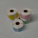 Spartan Industrial 2" Direct Thermal Multicolored Labels | Perforated Custom Circle Logo Stickers - Works with Rollo, Zebra, MUNBYN Desktop Printers - 5 Rolls, 750/Roll