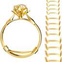 ELETIUO Filled Metal Ring Guard Set for Loose Rings, 12 Pack 3 Sizes for Different Band Widths, Invisible Ring Adjuster Tightener Spacer Fitter, Golden+Silver Color