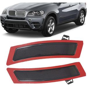 Compatible with 2011 212 2013 BMW E70 X5 Lci Front Bumper Side Marker Lights Reflector (Smoke Lens)