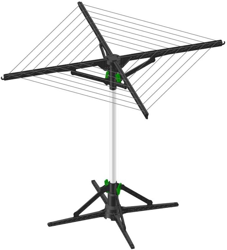 Rotating Cloth Dryer Electric Drying Rack with 2-Hour Auto Shut-Off | Foldable, Lightweight, 20kg Max Load | 120-Minute Timer | 18V DC Power | Indoor Clothes Drying Solution