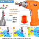 Educational Toys Building Blocks, 244 Pieces Electric Screwdriver DIY Building Toys for Boys and Girls, Educational Construction Building kit for Kids Ages 4 5 6 7 8 9 10 Year Old