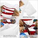 DANGCOS Pirate Shirt,Men's Graphic Tees for Costume Halloween,Cosplay,Pirate-Themed Parties (L)