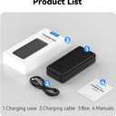 TELESIN Osmo Action 6 5 Pro Battery Charger for DJI Action 5 Pro/Action 6 Triple Slot PD 30W Fast Charging Case with Type-C Cord Batteries Case Fully Compatible with DJI Osmo Action 5 Pro Battery