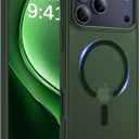 Magnetic for iPhone 17 Pro Case, [Anti-Slip] [Military-Grade Drop Protection] [Camera Protection] Skin-Friendly Slim Matte Shockproof Protective for iPhone 17 Pro Phone Case, Forest Green