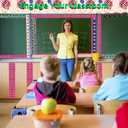 6 Rolls 196.8 Ft Disco Ball Bulletin Board Border Set - Classroom Trim - Colorful Supplies for Teachers, School & Office Decor - Perfect Birthday Theme