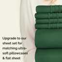 Extra Deep King Fitted Sheet - Hotel Luxury Single Fitted Sheet Only - Easily Fits 18 inch to 24 inch Mattress - Ultra Soft, Wrinkle Free with Extra Deep Pockets - Breathable & Comfy - Emerald Green