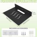 Steel Floating Shelves for Wall,Small Wall ShelfSuitable for Bedroom, Living Room, Bathroom, Kitchen, Office (Black, 11.81x8.46 in), 1Pack 11.81x8.46 in