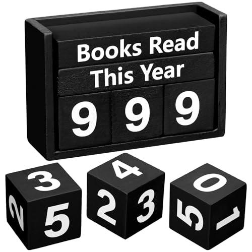 Yerliker Books Read This Year Counter Book Lover Gift up to 999 Bookish Accessories Bookworm Gift for Club Members Student Teacher Reading Accessories(Black,Classic)