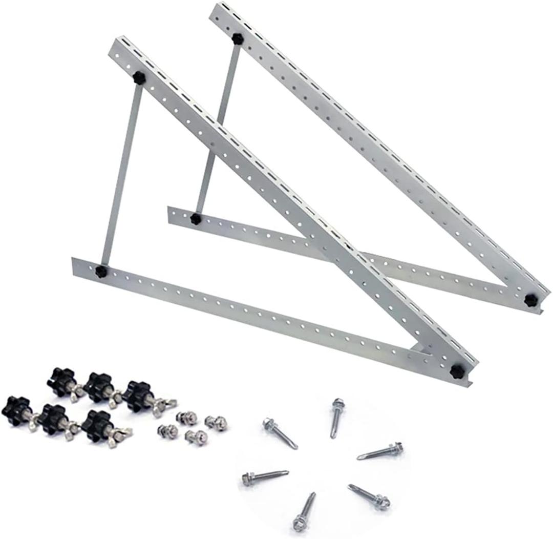 41-inch Adjustable Solar Panel Mount Brackets 0-90 Adjustable Solar Panel Tilt Mount Brackets for Solar Panels Installed on Any Flat Surface for RV, Roof, Boat, Any Off-Grid Systems