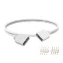 YAODHAOD RGB LED Strip Extension Cable,12V 4 Pin Solderless Strip Jumper Cables LED Strip Connector Extension Cable Cord for 5050 3528 RGB LED Strip Light (4-Pin, 50CM)