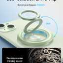 SYNCWIRE for MagSafe Ring Phone Holder, 360 Rotation Magnetic Cell Phone Grip Dual-Sided Magnets Phone Ring Kickstand Compatible with iPhone 17 16 15 14 13 12 Pro Max MagSafe, Android, Samsung etc. (Light Green)