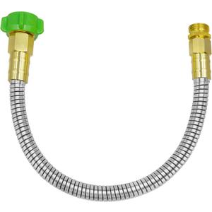 YANWOO 304 Stainless Steel 2ft Short Garden Hose with Female to Male Metal Connector, Flexible & Lightweight Water Hose (2ft)