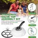 272422 Valve Top Assembly with 272409 Diverter Seal and 272400 Compression Spring Compatible with 2-inch HiFlow Valve 261142, 261049, 261050