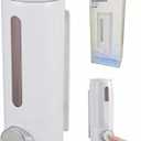 Soap Dispenser Wall Mount 17oz Drill Free ABS Hand Soap Shower Dispenser with Adhesive and Screws No Leakage Shampoo and Conditioner Dispenser Large Capacity for Bathroom Kitchen-White,1PACK