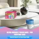 150 Count 4 Gallon Small Trash Bags - Colored Bathroom Garbage Bags Unscented Leak-proof, 15 Liter Plastic Wastebasket Can Liners for Office Bedroom Toilet and Car