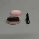 Glam brushs Mini Hair Straightener,3-Speed Temperature Control, Portable Electric Hair Straightener Brush 30s Heating,Rapid Heating & Anti Scald Shell, Cordless Straightening Comb for Travel(Pink)