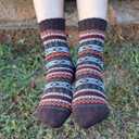 YZKKE 5Pairs Men Wool Socks Thick Thermal Hiking Winter Warm Boot Heavy Soft Cozy Socks for Cold Weather (One Size, Mul-3)