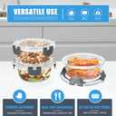 GULFLIN 12 Pack Small Glass Food Storage Containers with Lids Airtight, 13oz Leak-Proof Meal Prep Containers Set, Freezer to Microwave Safe, Dishwasher Safe