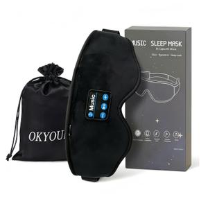 2026 New Sleep Headphones Pro | Built-in White Noise Sleep Mask,75g Ultra-Light Bluetooth Eye Mask for All Face Shapes, Zero-Pressure Fit, Breathable Bamboo, 100% Blackout for Deep Sleep & Travel
