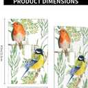 Bird Floral Flower Single Toggle Light Switch Plates And Outlet Covers Decorative Electrical Wall Plate Receptacle Switchplate Decorate Plug Cover For Bathroom Bedroom Kitchen 4.5 * 2.76 Inch