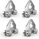 4 Wheel Trolley Assembly Roller Trolley - Use with 1-5/8" Wide and All 1-5/8" or Taller Strut Channel (Silver-4 Pack)