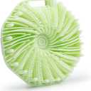Suddies Body Scrubber, Silicone Body Scrubber, Silicone Loofah, Body Scrub Brush for Effective Showering Exfoliation, Travel Loofah for Women & Men for Delicate Skin (Green)