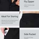 Men's Business & Casual Dual-use Trousers, Golf Pants Straight Leg, Multi-Pocket Design. (Black)