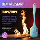 Kaluns 24 Pcs Silicone Cooking Utensils Set - Can Opener, Masher, Turner, Spatula, 446F Heat Resistant, Non-Stick, Premium Silicone & Stainless Steel