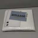 Barossa Design Fabric Shower Curtain Cotton Blend 96 Inch Extra Long, Honeycomb Waffle Weave, Hotel Luxury, Heavyweight, Spa, Washable, White, 72x96