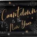 Multicolor Melamine Tray - Durable & Stylish Platter, Perfect for New Year's Eve Celebrations (1 Pc.), Countdown to The New Year, 13" x 18.5"