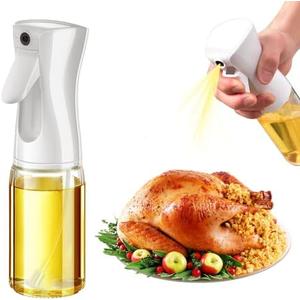 Oil Sprayer for Cooking, Olive Oil Sprayer for Air Fryer, 200ml Oil Mister Spray Bottle Glass for Salad, BBQ, Grilling, Baking, Roasting, Frying