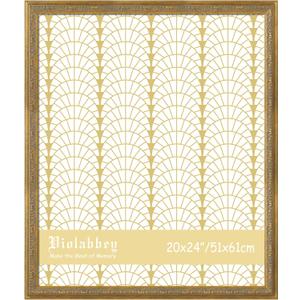 VIOLABBEY 20x24 Gold Frame, Vintage Poster Picture Photo Frames Ornate without Mat for Wall Hanging