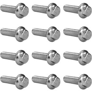 12PCS ES75120 5.3 LS Exhaust Manifold Bolts, 10.9 Header Bolts Exhaust Manifold Hardware Kit Replacement for Chevy Silverado Suburban Gmc Buick LS Series Engines LSX LS2 LS3 LS6 LS7