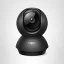 Tapo 1080P Indoor Pan/Tilt Wired Security Camera - Works as a Baby & Pet Monitor, Motion Detection, 2-Way Audio, Siren, Night Vision, Subscription-Free Local Storage or Optional Cloud, Black, C201