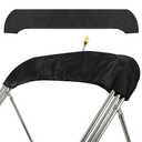 Boao Oversize Bimini Top Storage Boot Cover, Fits up to 103" / 8.5' Wide, Design with Light Hole, 600d Waterproof UV Protection Bimini Top Replacement Boot for Large Tubing(Black)