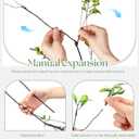 Giegxin 6 Pcs 35.4'' Artificial Ficus Branches Faux Eucalyptus Stems Fake Greenery Twig Tall Realistic Leaf Spray Green Plant for Vase Filler Desk Decoration Fake Leaves Wedding Centerpieces Decor
