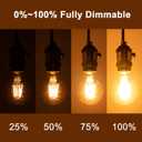 2200k Led Light Bulb,Vintage A19 Edison Bulbs,Dimmable Amber Warm White Tone Light Bulb,Antique Led Filament Light Bulbs,Old Style Light Bulbs,40W/60W Equivalent,4 Watt/6 Watt,E26 Base