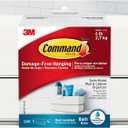 Command Wall and Cabinet Organizer, Holds up to 6 lb, 9.5" x 4.4" x 4.4", Satin Nickel, 1 Bathroom Organizer with 4 Water Resistant Strips Damage Free Storage for Toothbrush, Lotion, Facial Cleanser