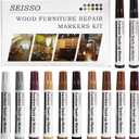 SEISSO Furniture Touch Up Markers, Wood Repair Kit for Furniture, 12 Colors Wood Touch Up Markers for Scratches, New Upgrade Furniture Repair Kit - Restore Wooden Table, Cabinet, Floors, Door