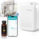 Waterless Essential Oil Diffuser, 2500 Sq.Ft Coverage, Bluetooth App Control, No-Noise Wall-Mounted Aroma Diffuser, 400ml, Perfect for Home, Hotel & Office, Valentines Day Gift, White