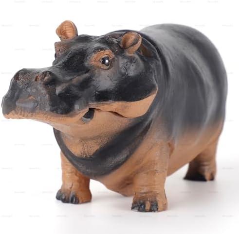 MrCrafts Aquarium Hippo Air Bubbler Decorations, Fish Tank Air Pump Decor, Air Stone Set for Freshwater, Unique Gift