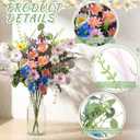 Daifunli 6 Bundles 22" Tall Artificial Wildflowers Flowers Spring Flowers Colorful Silk Spring Decor for Home Indoor Table Vase Arrangement Wedding Party Decor(Bright,Lavender)