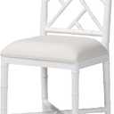 Bali & pari Sergio Wood Counter Stool, Chippendale Style White, Counter Height